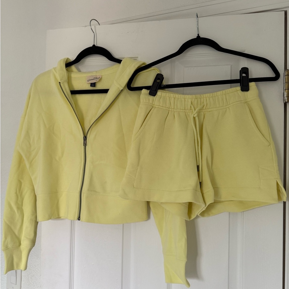 Pastel Yellow Hoodie & Shorts Set from Target – XS/Small